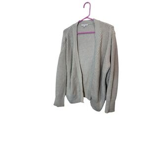 Dont‎ Ask Why Sweater Womens One Size Beige Open Front Chunky Knit Cardigan